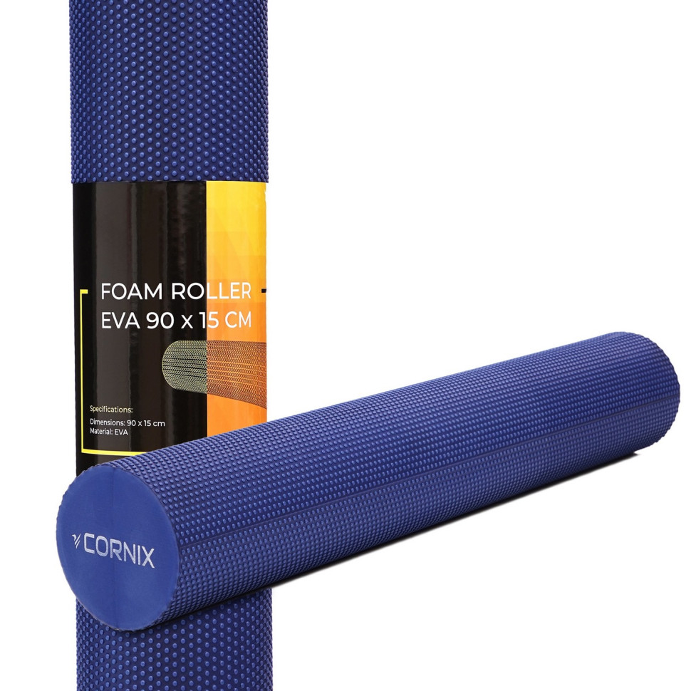 Массажный ролик (валик, роллер) Cornix XR-0314 Navy Blue 90 x 15 см