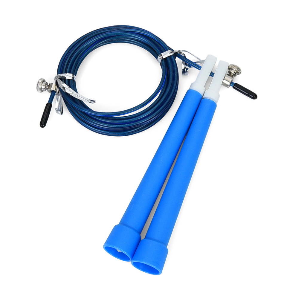 Скакалка скоростная Bambi MS 3765(Blue) 290 см, ручка пластик, веревка резина+металл