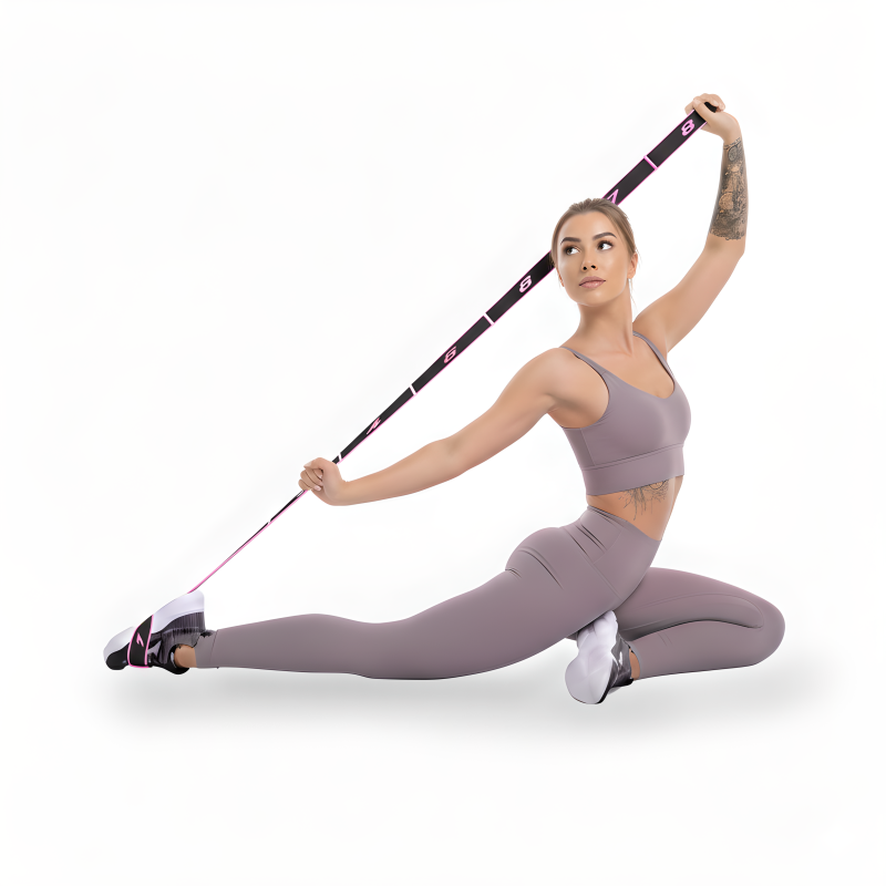 Эспандер ленточный с петлями для тренировок EasyFit EF-1682-BP, EASY, розовый