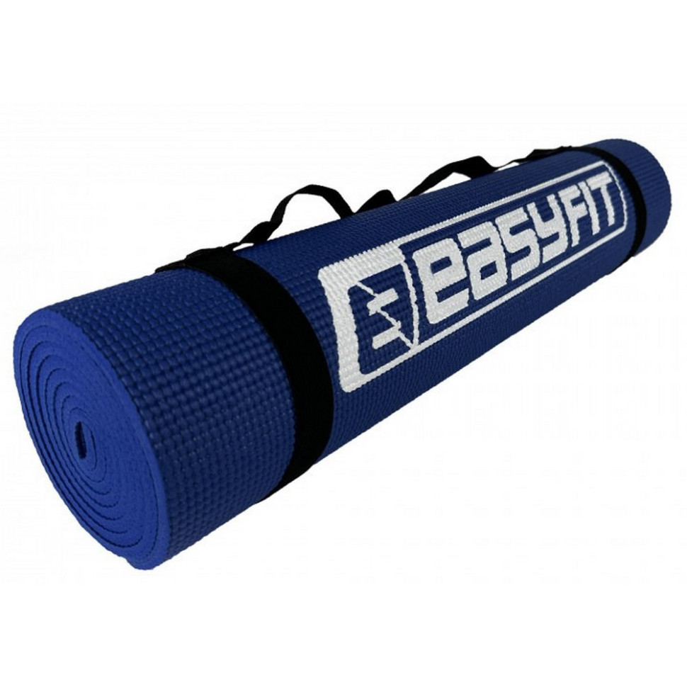 Килимок для йоги та фітнесу EasyFit EF-1918-Bl, ПВХ, Синій