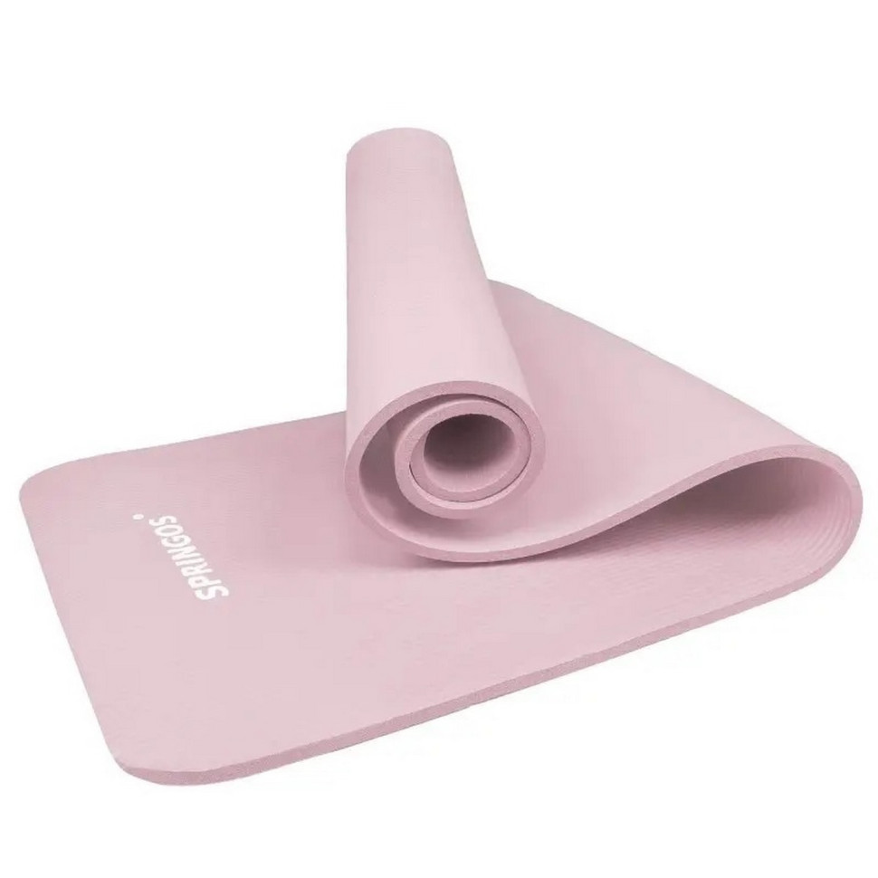 Килимок (мат) для йоги та фітнесу Springos YG0040 Pink, NBR 1.5 см 
