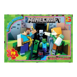 Пазл детский "Minecraft" Майнкрафт G-Toys MC778, 70 элементов