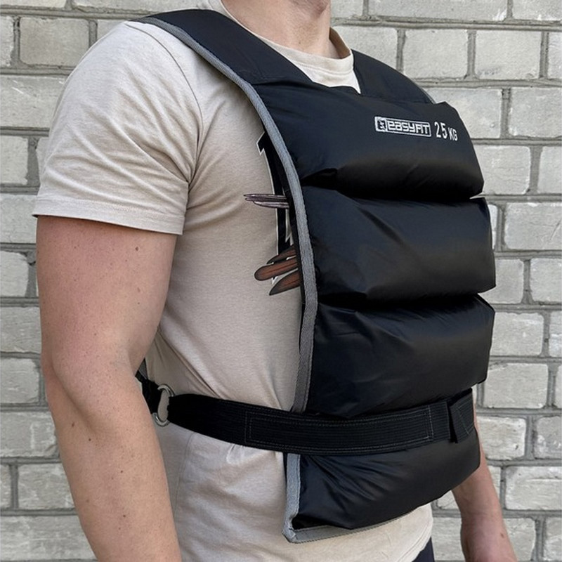Жилет утяжелительный EasyFit EF-VST-25 черный 25 кг