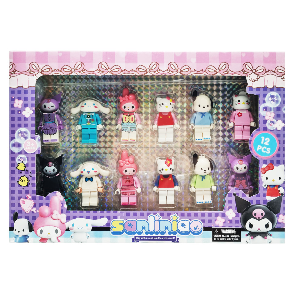 Игровой набор фигурок Персонажи Kuromi Bambi 22658, 12 шт, пластик