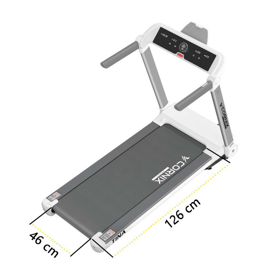 Тренажер бігова доріжка Tina Cornix TM-TINA 46 x 126 см, White/Grey 