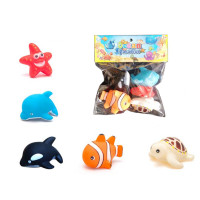 Іграшка для ванної пищалка Bambi 605-5, 5 морських тварин