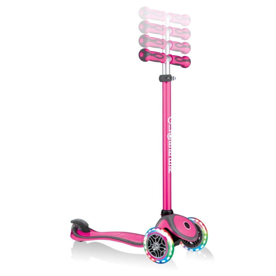 Самокат серии EVO COMFORT LIGHTS GLOBBER 459-110, 5 в 1 розовый, светящиеся колеса