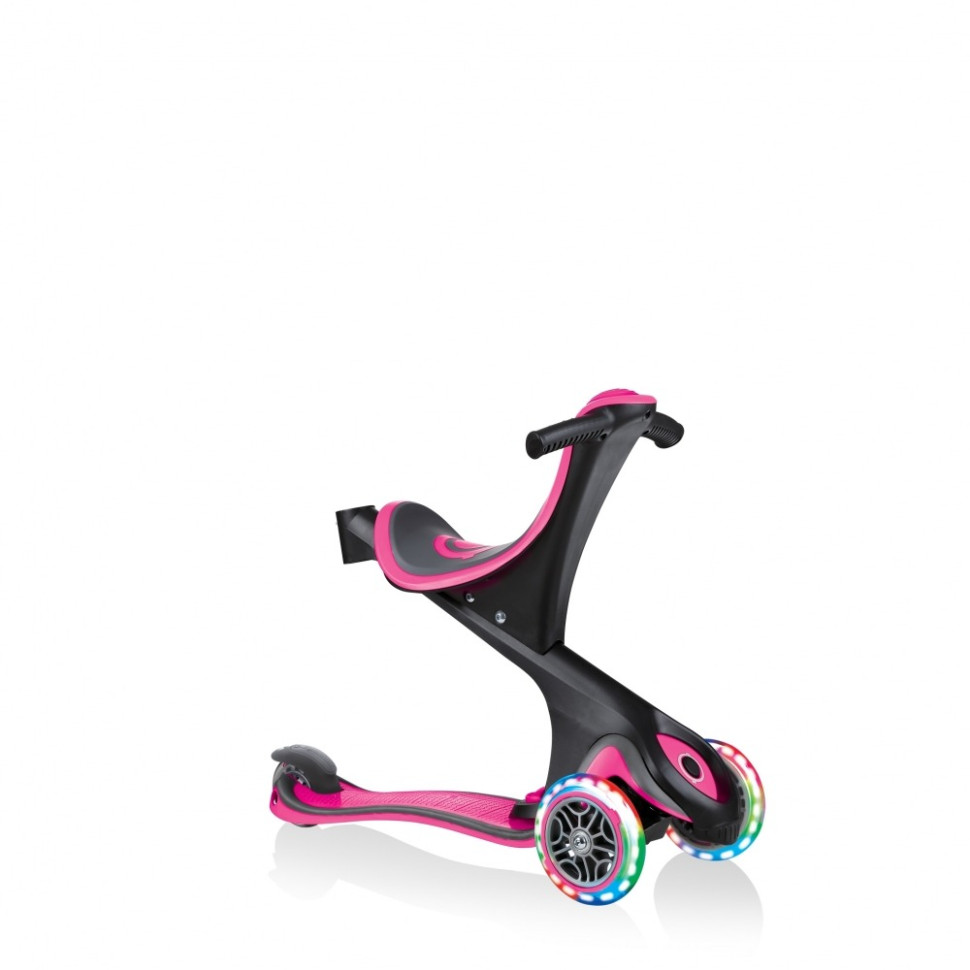 Самокат серии EVO COMFORT LIGHTS GLOBBER 459-110, 5 в 1 розовый, светящиеся колеса