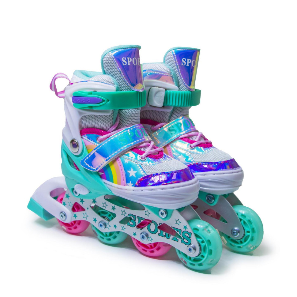 Дитячі розсувні ролики Scale Sports 788705955 райдужний тиффані, розмір 34-37
