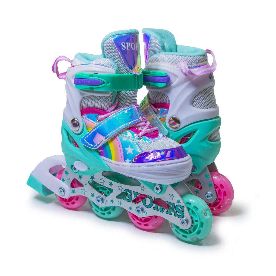 Дитячі розсувні ролики Scale Sports 788705955 райдужний тиффані, розмір 34-37