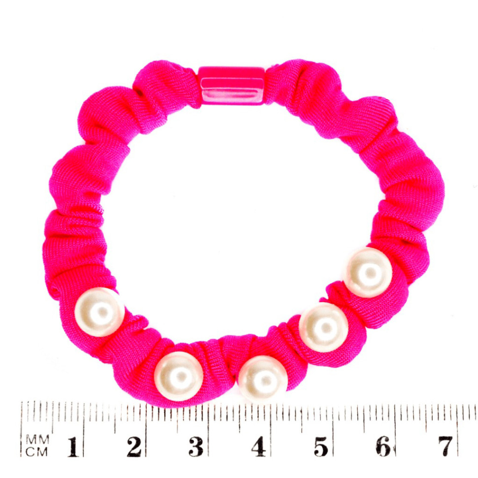 Набор резинок для волос La-beauty 0303-1078 разноцветные, 18 штук, с бусиной