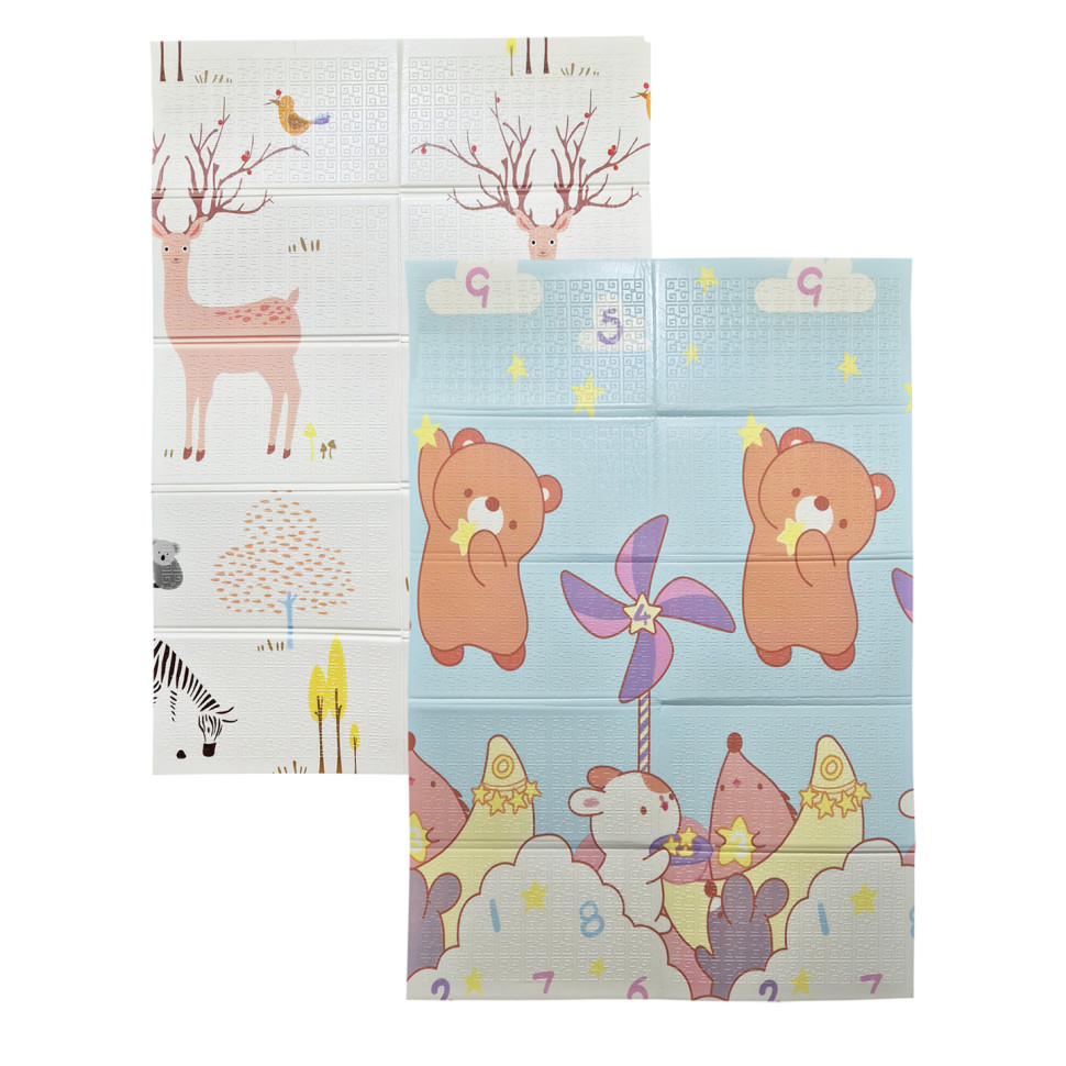 Дитячий Термокилимок двосторонній складний Bambi MR 1570-1-3 XPE, 120-180 см, товщина 8 мм