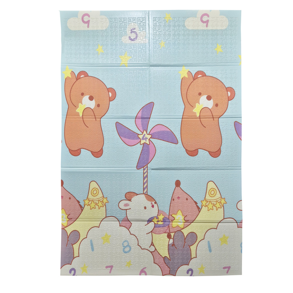 Дитячий Термокилимок двосторонній складний Bambi MR 1570-1-3 XPE, 120-180 см, товщина 8 мм