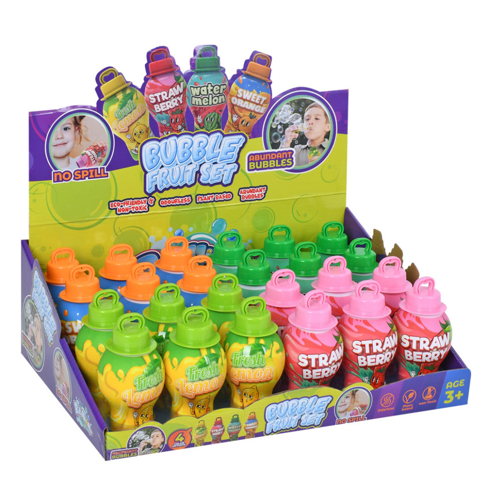 Мильні бульбашки Соковиті фрукти Bambi LBD-601 непроливайка, колба 11,5-6-6см