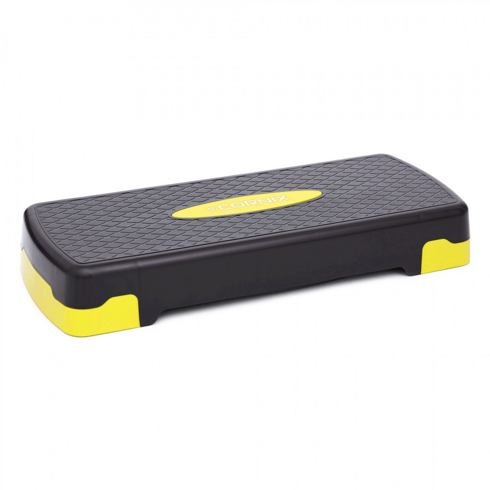 Степ-платформа 2-ступінчаста Cornix XR-0192, 68 х 28 х 10-15 см, Black/Yellow