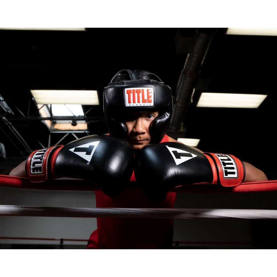 Боксерский шлем Classic Full Coverage Training Headgear 2.0 TITLE CPHGF2 L BK, размер L (капа в комплекте)