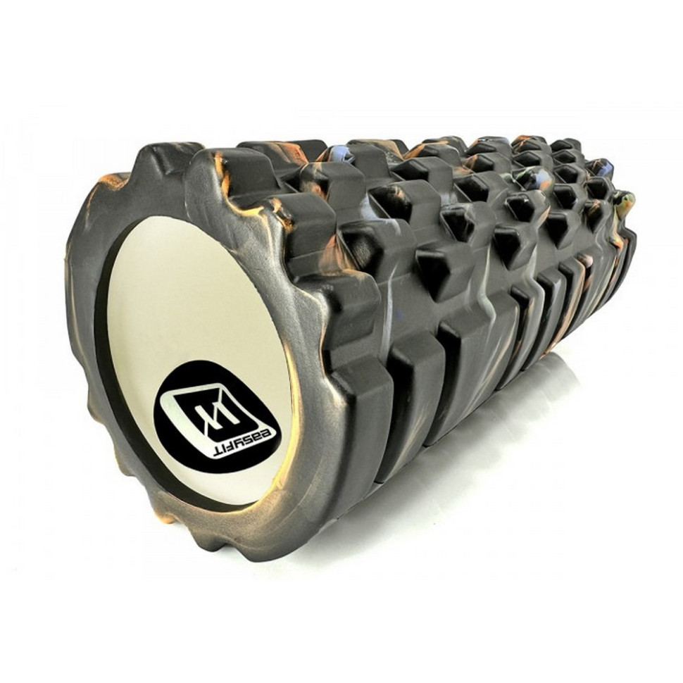 Массажный ролик Grid Roller v.1.1 EasyFit EF-2021-BK 33 см, Multi Черный