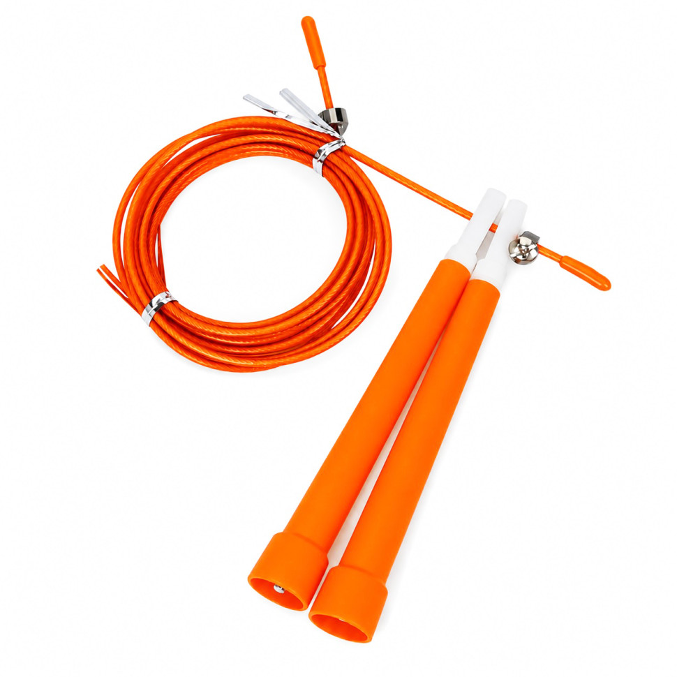 Скакалка скоростная Bambi MS 3765(Orange) 290 см, ручка пластик, веревка резина+металл