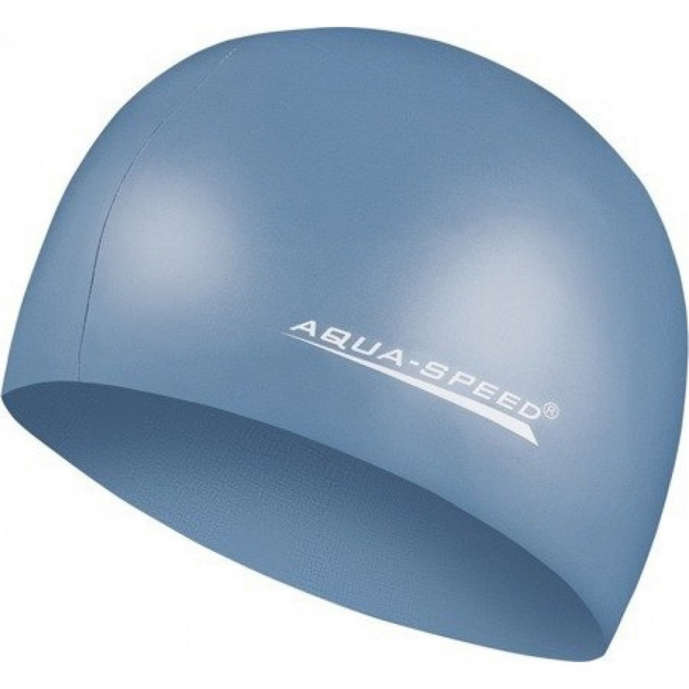 Шапка для плавания MEGA Aqua Speed 100-22 синий металлик, OSFM