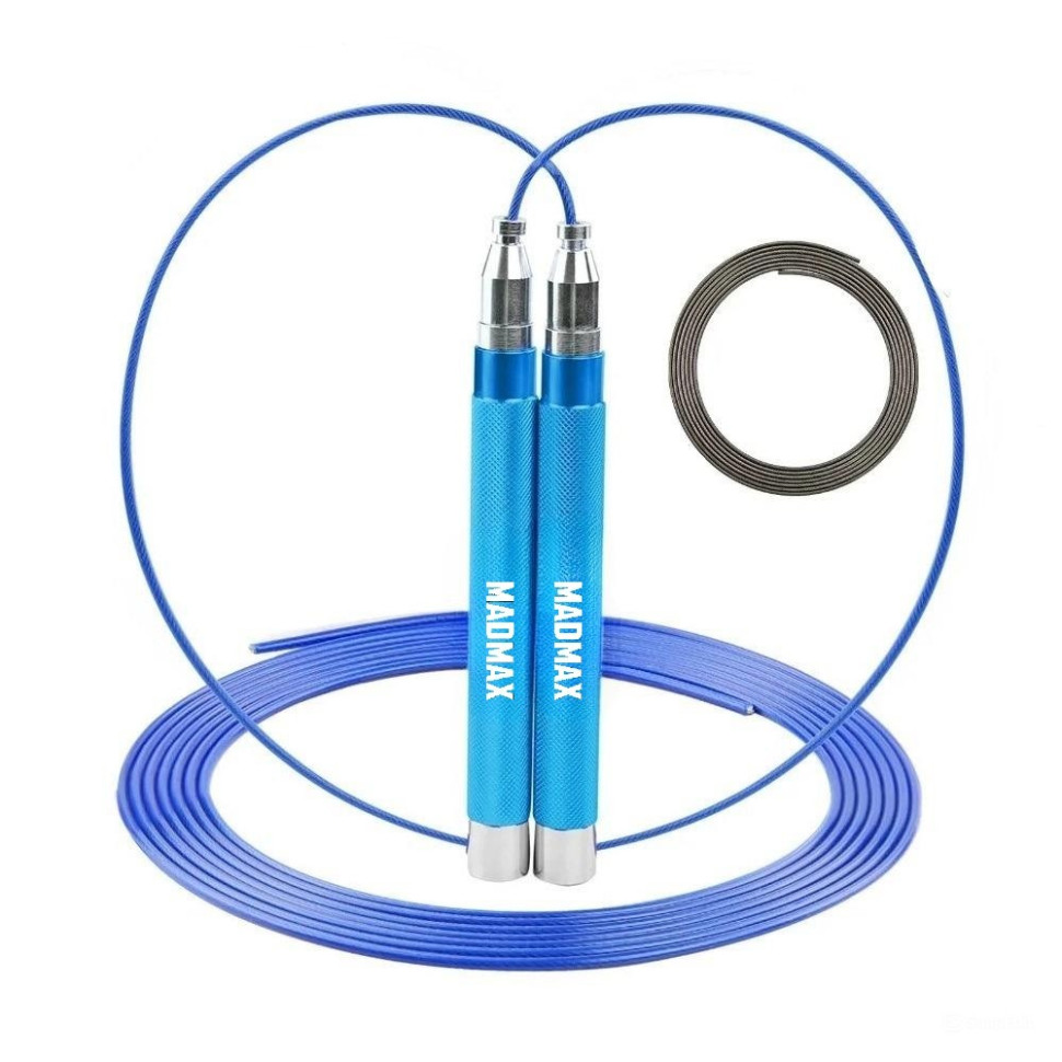 Скакалка швидкісна на підшипниках MFA-286 Speed jump rope MadMax MFA-286-BLU-U, Blue