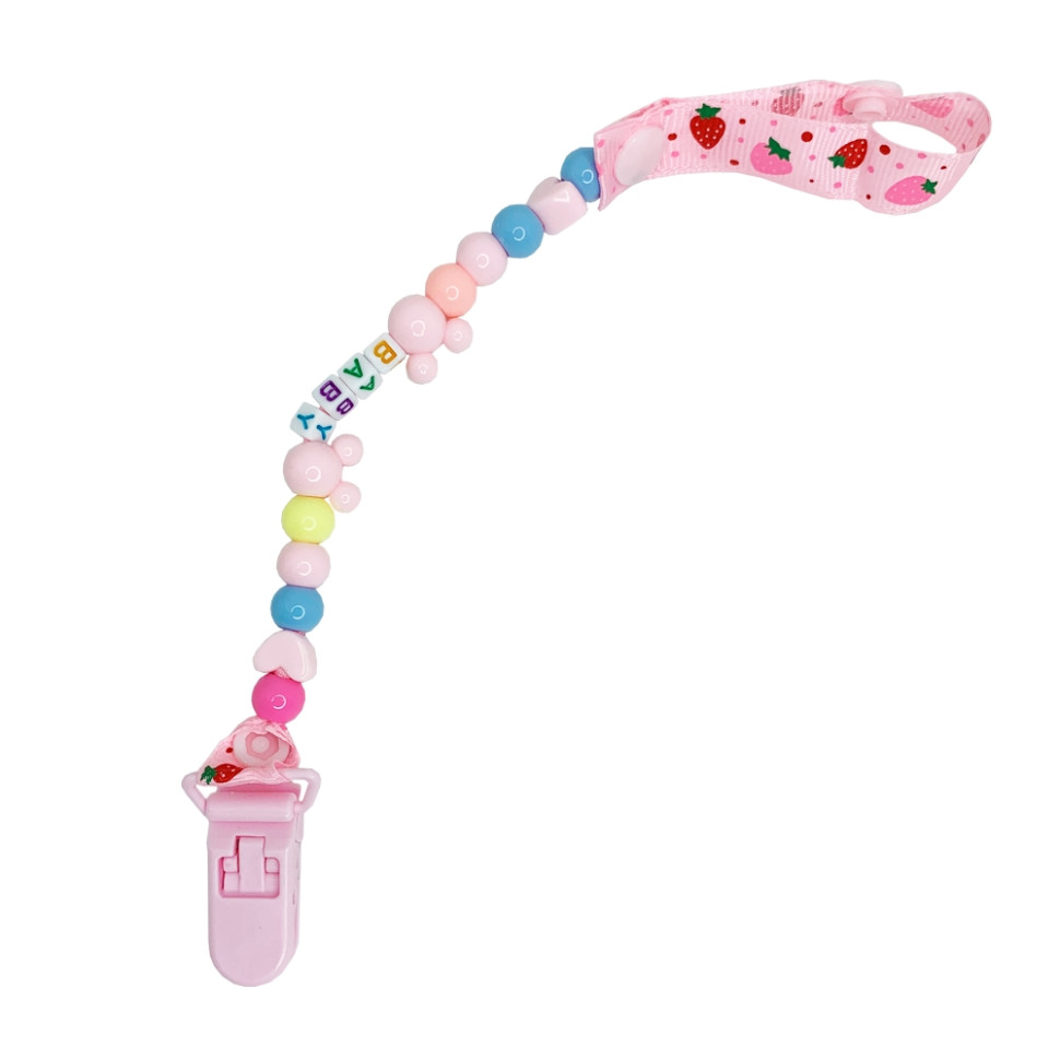Держатель для пустышки Baby Mega Zayka MGZ-0503(Pink) 34 см