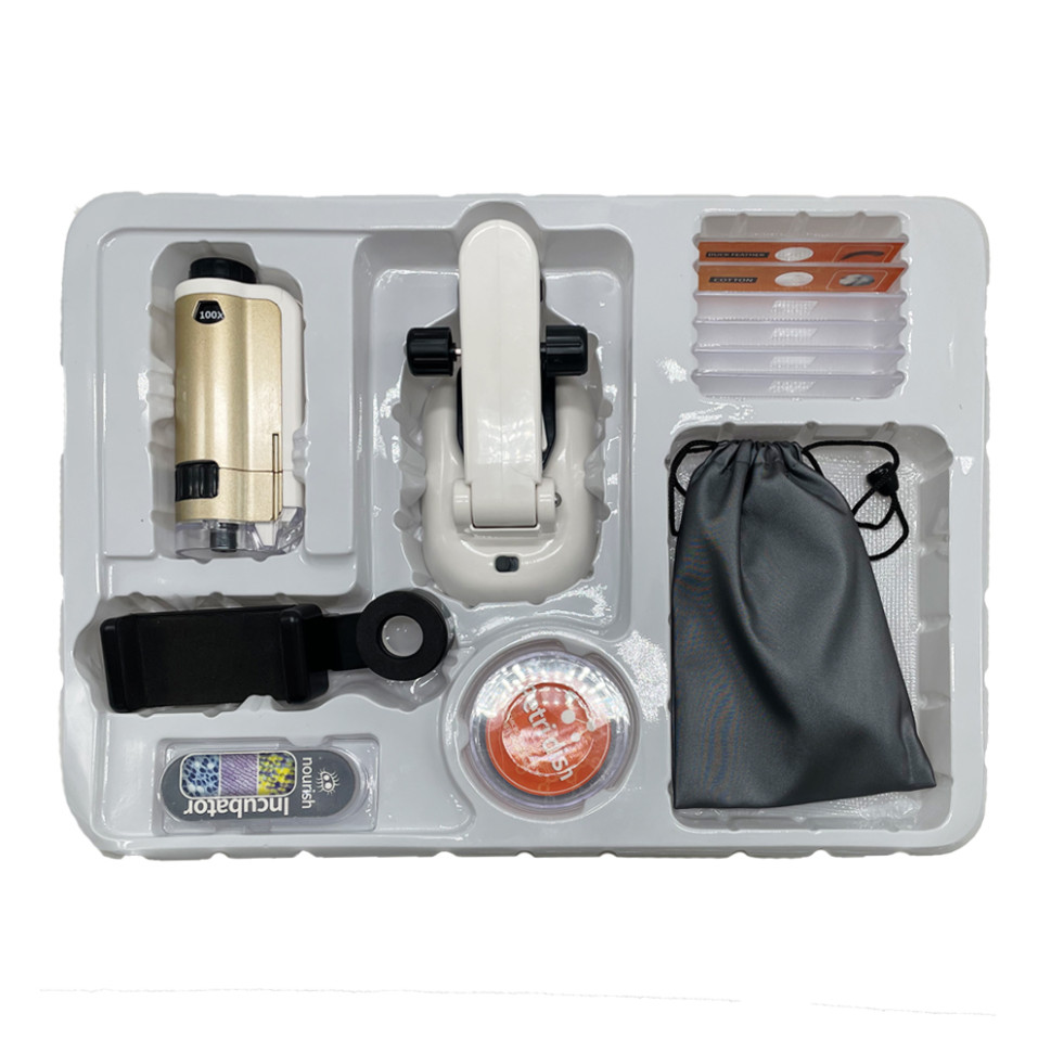 Детский микроскоп Bambi SD662(Gold) золотистый, в коробке, свет, аксессуары