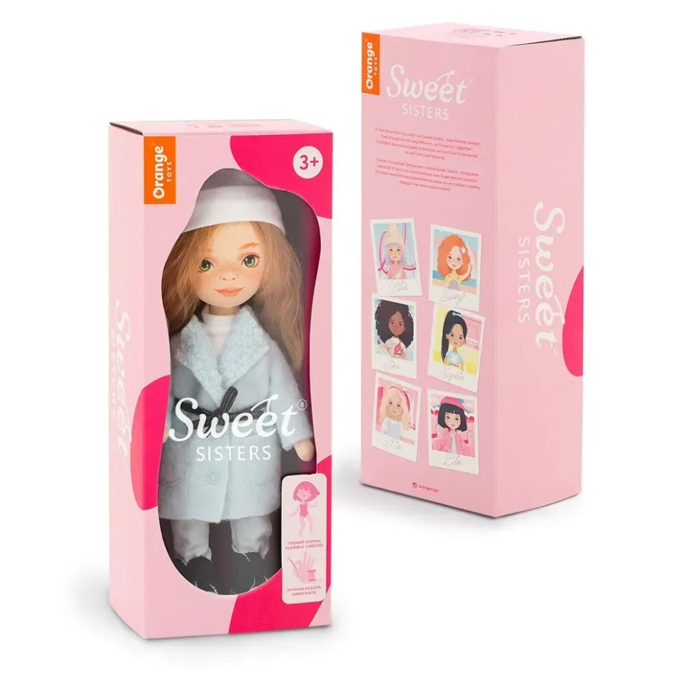 Детская мягкая кукла Санни ORANGE Sweet Sisters SS02-08 в мятном пальто
