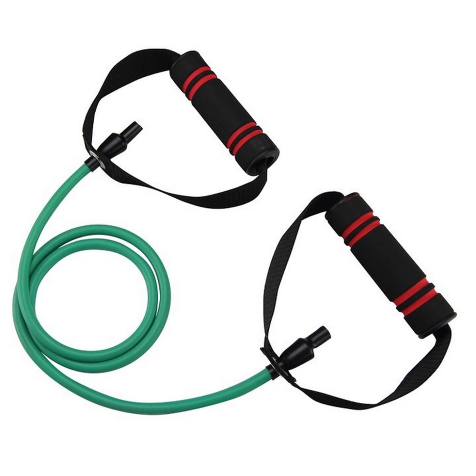 Трубчатый эспандер для фитнеса с ручками Latex resistance tube U-POWEX UP_1001_20LB_Green 9 кг