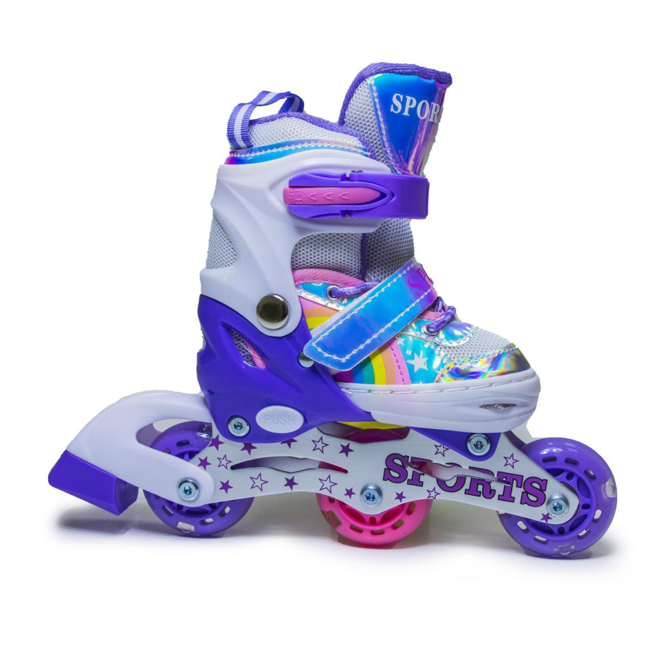 Дитячі розсувні ролики Scale Sports 626874536 райдужний фіолетовий, розмір 26-29