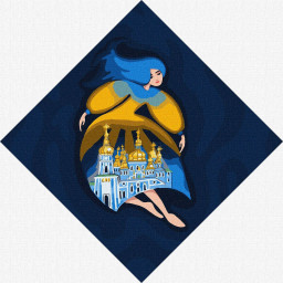 Картина за номерами "Берегиня Михайлівська" Ідейка KHO4915, 30х30 см