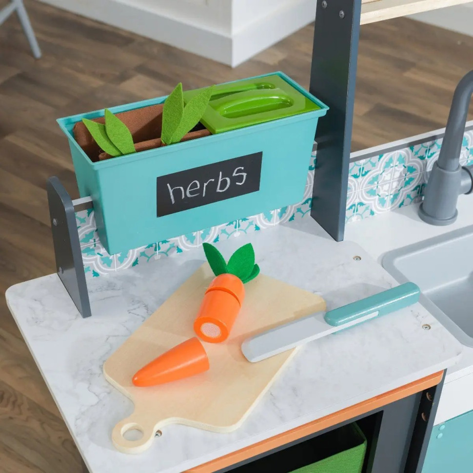 Детская кухня Garden Gourmet KidKraft 53442 с системой легкой cборки EZ Kraft Assembly