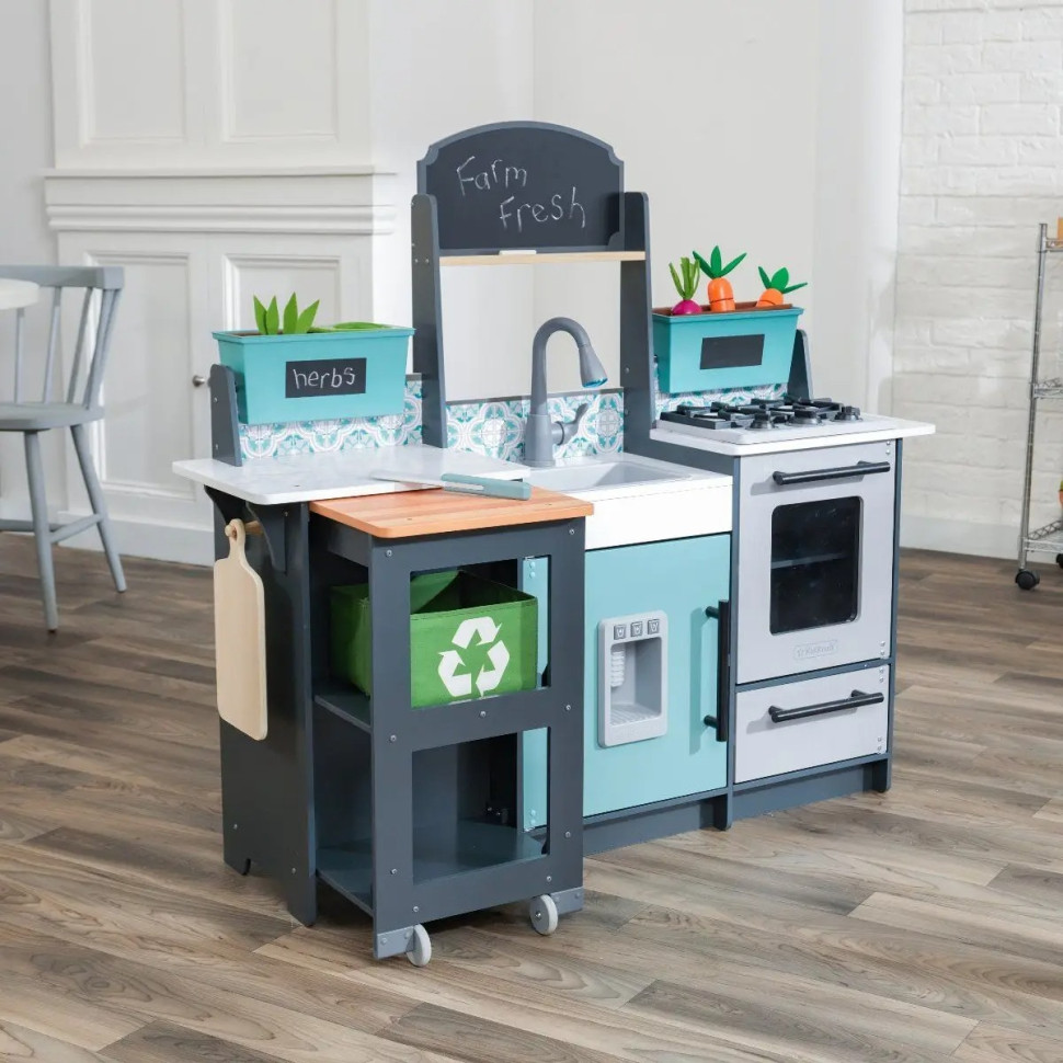 Детская кухня Garden Gourmet KidKraft 53442 с системой легкой cборки EZ Kraft Assembly