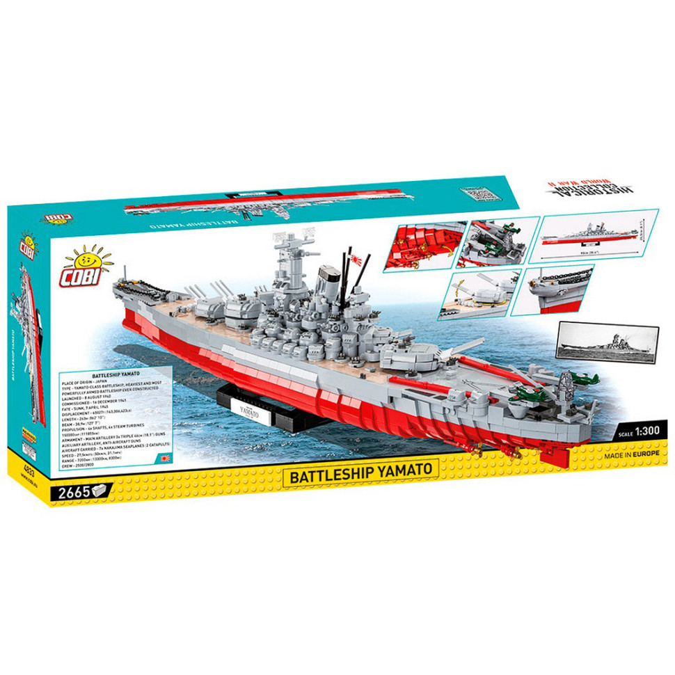 Конструктор боевой корабль Линкор Ямато COBI COBI-4833, 2665 деталей 1:300