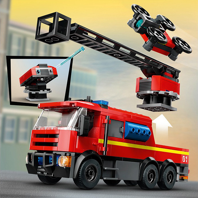 Конструктор Lego City Пожежне депо з пожежною машиною 60414, 843 деталі