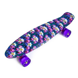 Скейт Penny Board «Орхідея» Bambi 1940713911 колеса зі світлом 80 кг