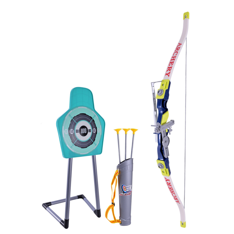 Ігровий набір Лук з мішенню Bambi 800D сагайдак, 3 стріли на присосках