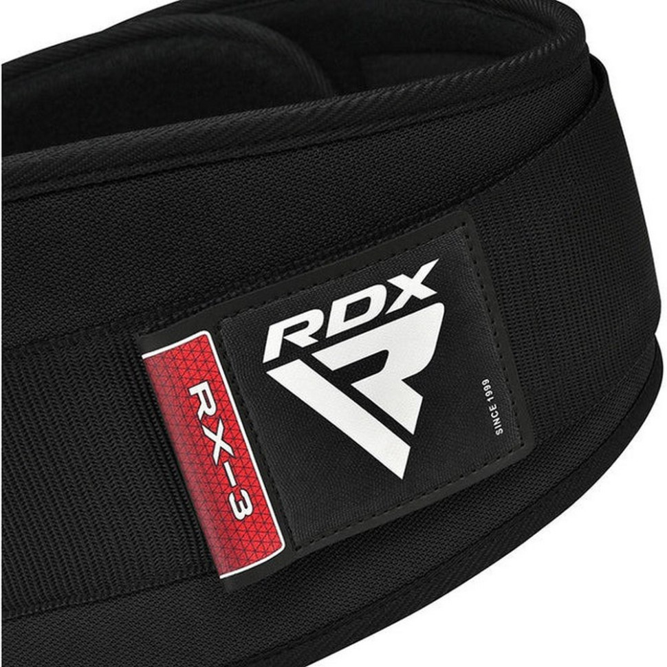 Пояс для тяжелой атлетики RX3 EVA Curve RDX Inc Limited WBE-RX3B-M, неопреновый, Black, M