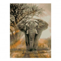 Алмазная мозаика "Могучий слон" Strateg HX205 30х40 см