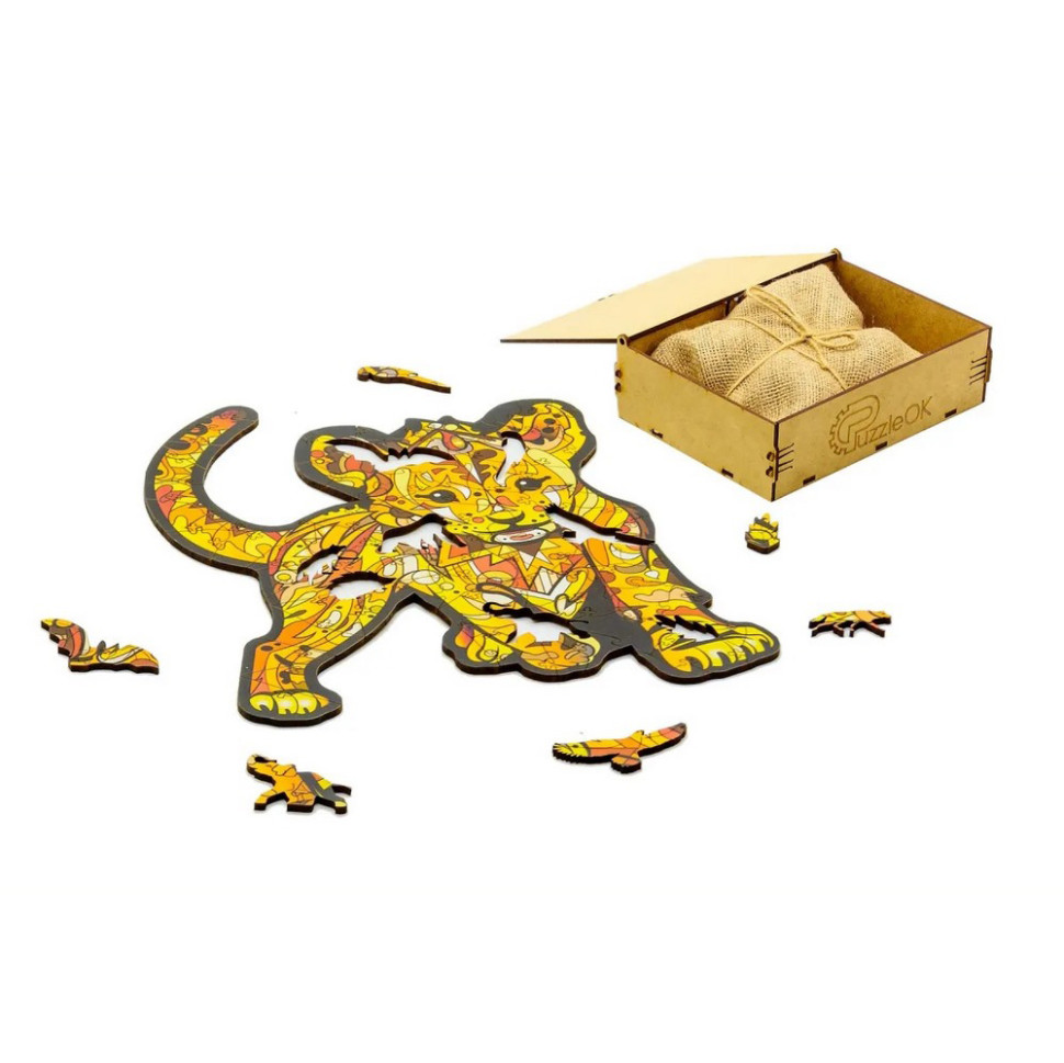 Фигурный деревянный пазл A4 Симба PuzzleOK PuzA4-04133, 78 деталей