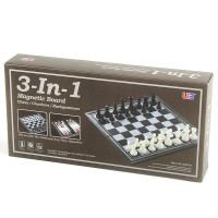 Шашки, шахматы, нарды магнитные 3 в 1 38810 25х25 см