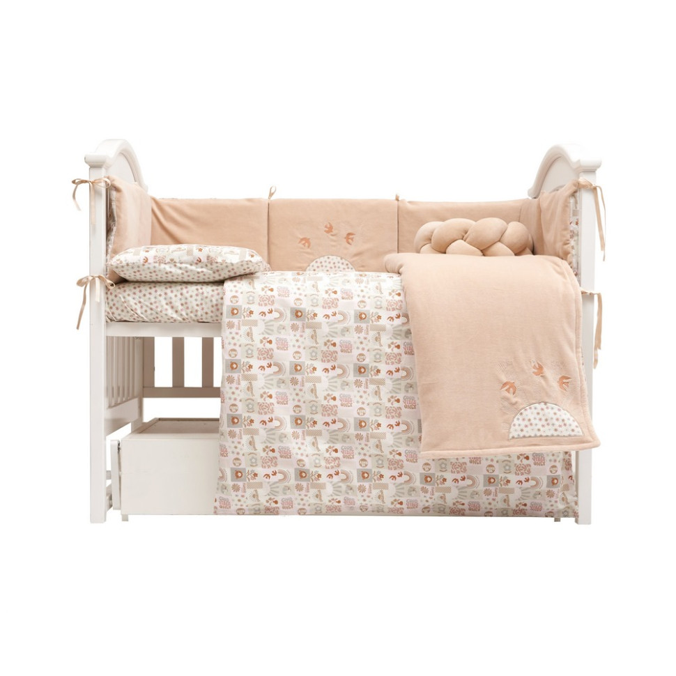 Постельный комплект белья BE HAPPY Twins 4078-TBH-02, 7 элементов