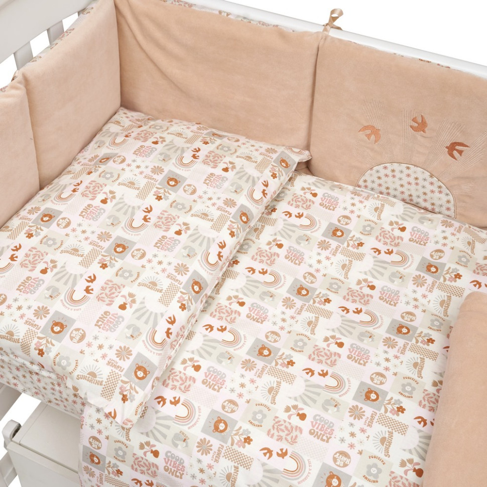 Постельный комплект белья BE HAPPY Twins 4078-TBH-02, 7 элементов