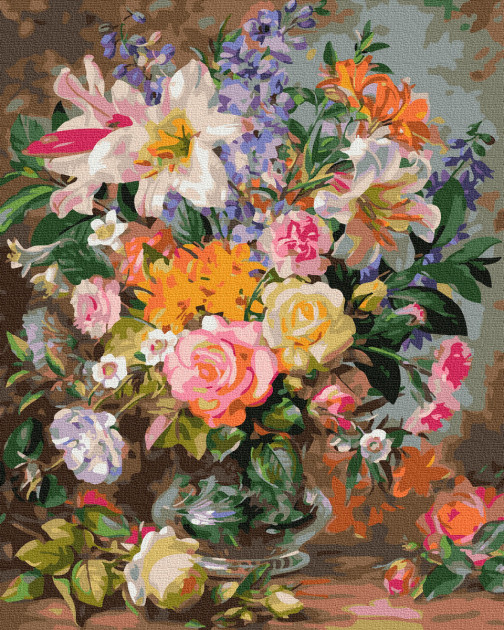 Картина за номерами. Rainbow Art "Квіткове асорті" GX34529-RA по цене 240 грн.