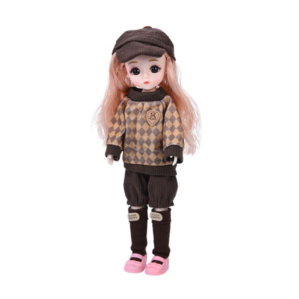 Детская игровая кукла Bambi F0322(Brown) шарнирная, размер 29 см