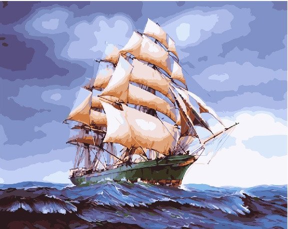Картина за номерами. Brushme "Бригантина в буйному морі" GX25149 по цене 240 грн.