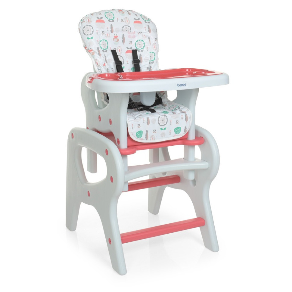 Стільчик для годування Bambi M 0816 Flowers Pink