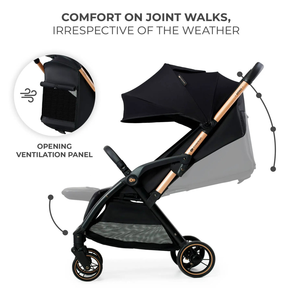 Прогулочная коляска Apino Raven Kinderkraft KSAPIN00BLK0000 Black 