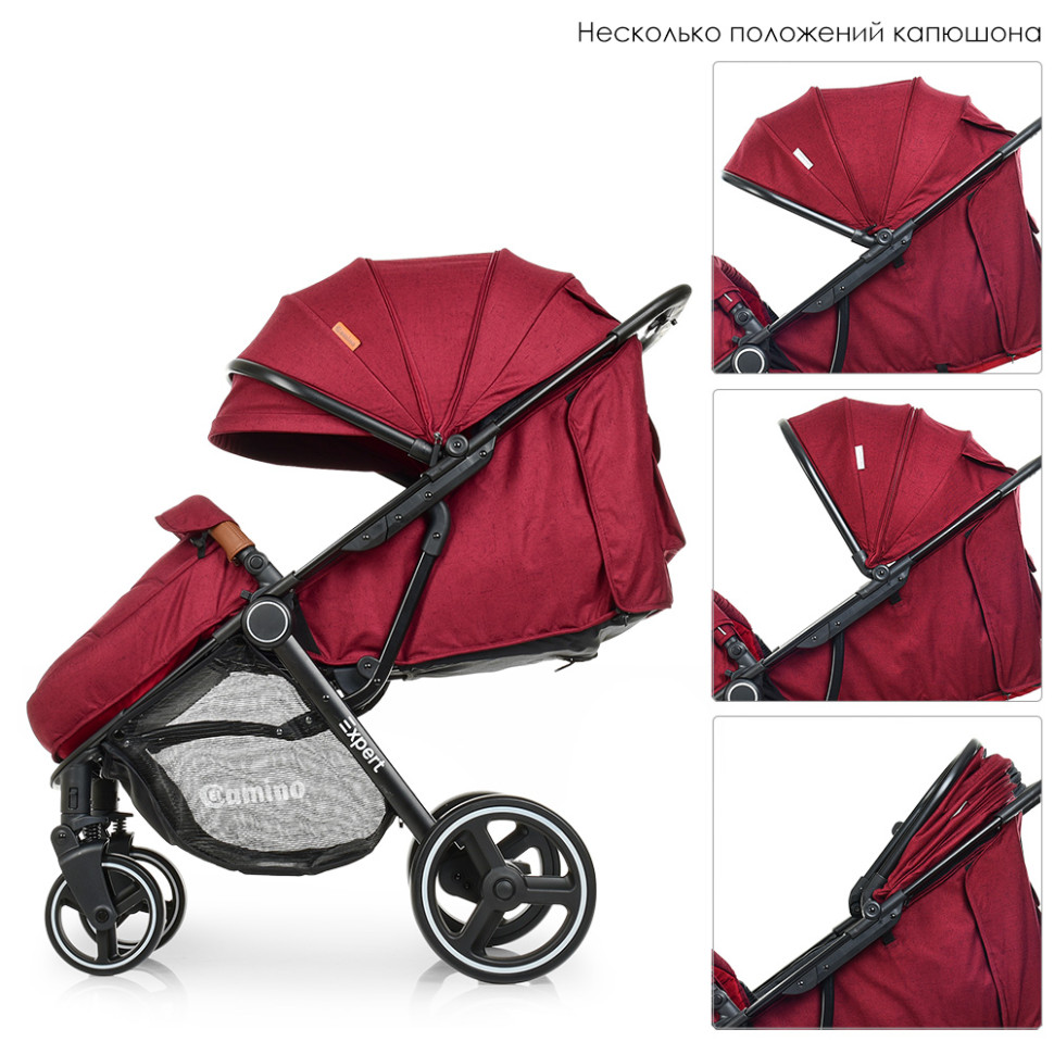 Коляска дитяча прогулянкова EL CAMINO ME 1022L Deep Red