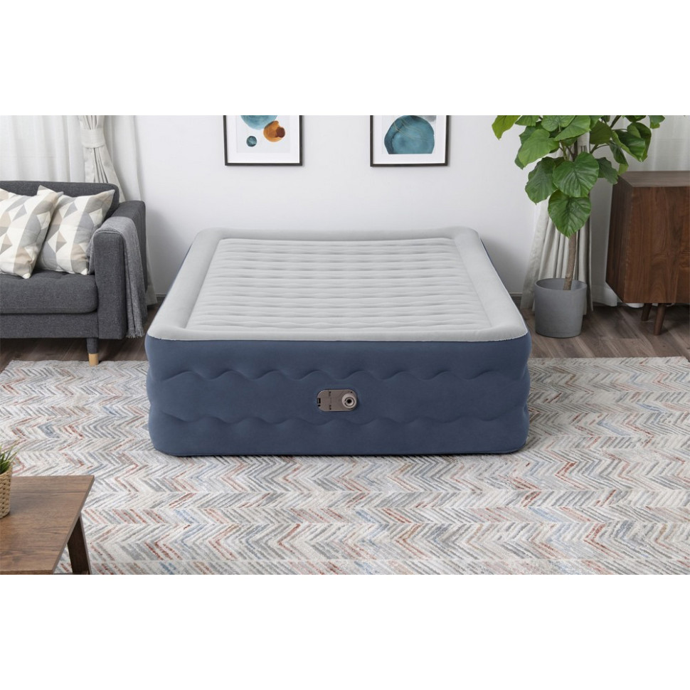 Надувная велюровая кровать Bestway 6716P 203 x 152 x 51 см