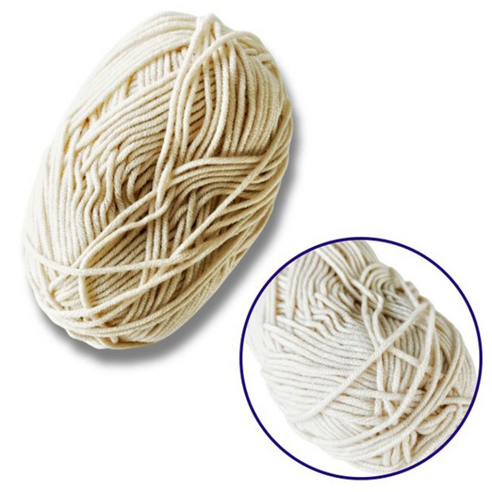Пряжа фасована петляста Brushme NB107, 80% бавовни, 20% молочна клітковина, бежевий